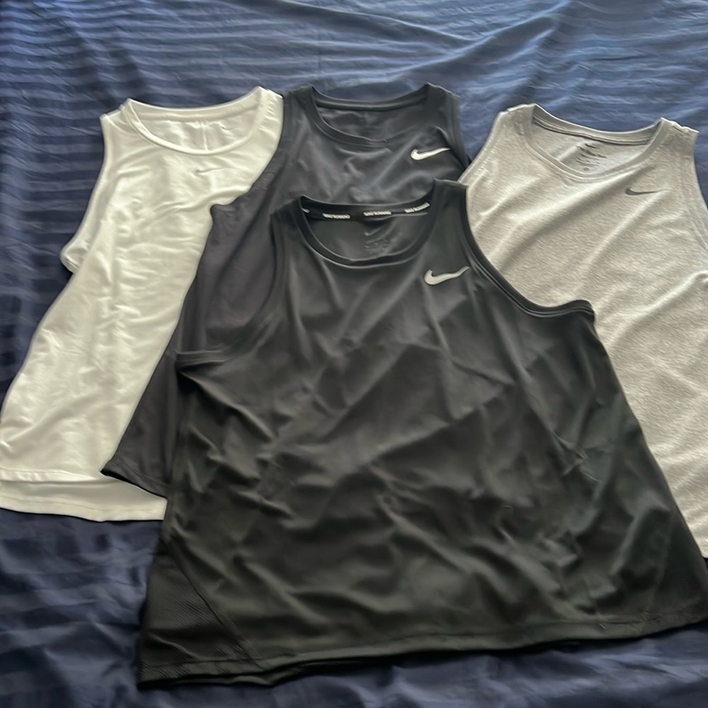4 lot Nike Dri-Fit tank tops